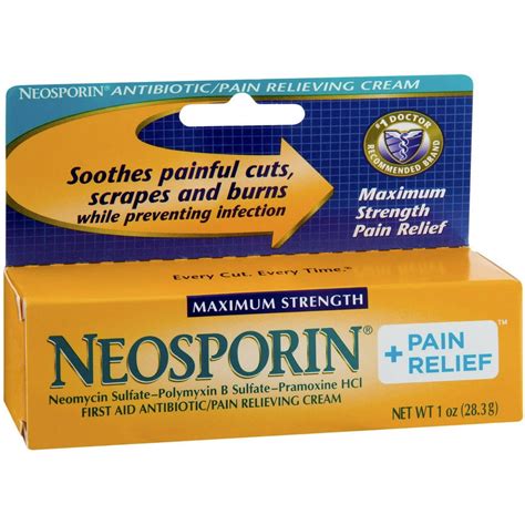 Neosporin Pain Relief Antibiotic/Pain Relieving Cream, 1 OZ (Pack of 6 ...