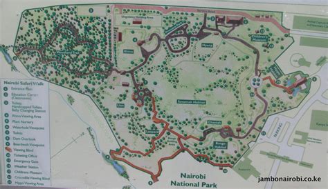 Nairobi National Park Map - Claire Paige