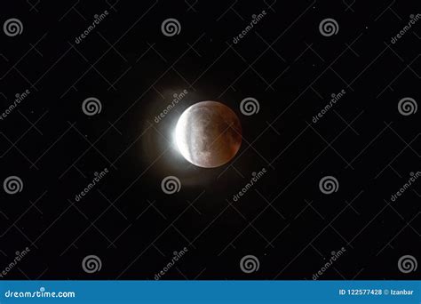 Red moon eclipse stock photo. Image of background, eclipse - 122577428