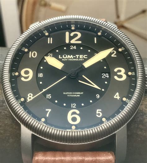 Lum-Tec Super Combat B4 GMT GR3 Titanium Swiss ETA 2893 Automatic 45mm ...