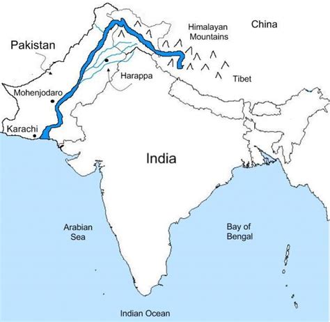 Map Of India Indus River