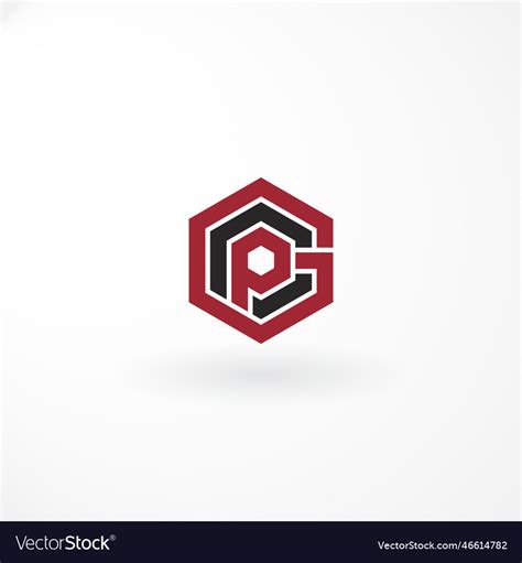 Logo - letters pcg customized - abstract style Vector Image