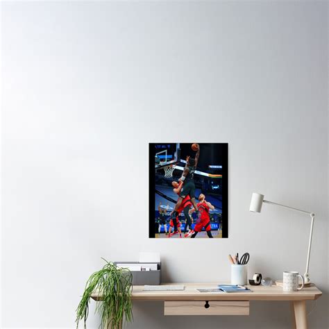 "Anthony Edwards Poster Dunk on Yuta Watanabe Classic " Poster for Sale ...