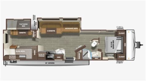 Class C Rv Bunkhouse Floor Plans, HD Png Download , Transparent Png ...