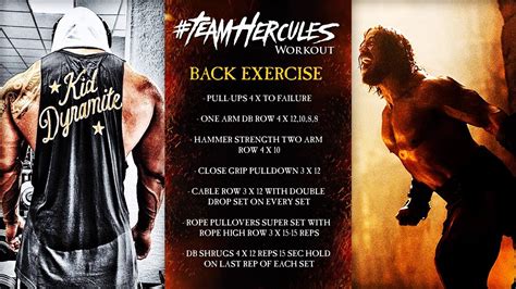 The Rock's Hercules Back Workout | The rock hercules workout, Hercules ...