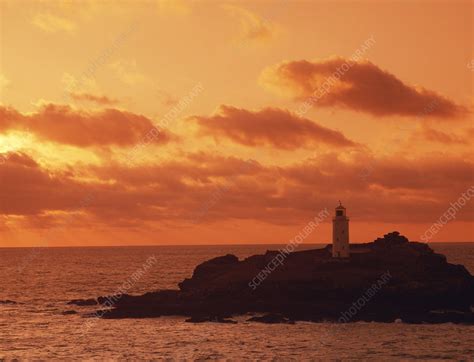 Godrevy lighthouse - Stock Image - T666/0055 - Science Photo Library