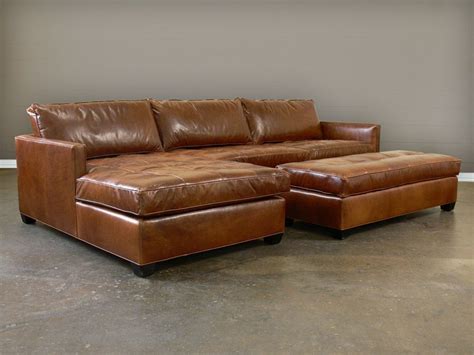 Spectacular Brown Leather Sectional Sofa Black And White Chaise