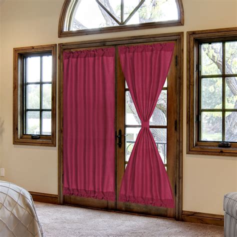 French Door Curtains Thermal Insulated Blackout Curtain Door Window ...