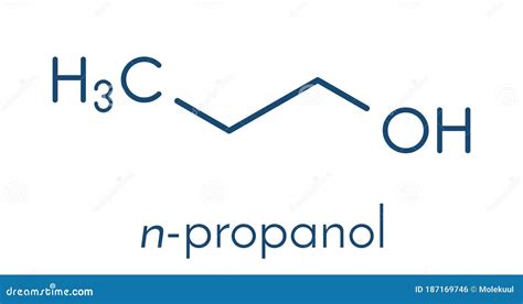 Propanol (n-propanol) Solvent Molecule Royalty-Free Stock Image ...