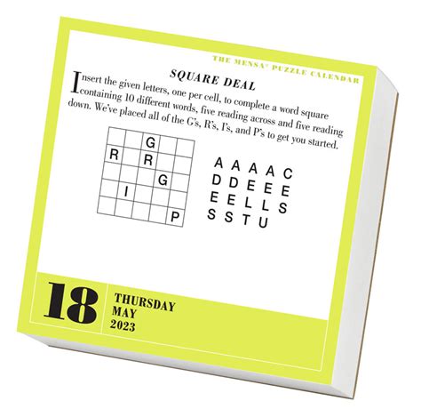 Mensa 365 Brain Puzzlers 2024 Page-A-Day Calendar | Workman Publishing ...