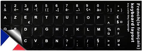 AZERTY Keyboard Stickers Black for Belgian French Keyboard Conversion ...