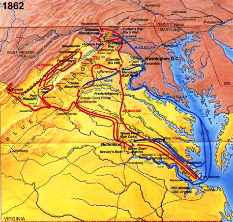 Civil War Battles Map - Photos