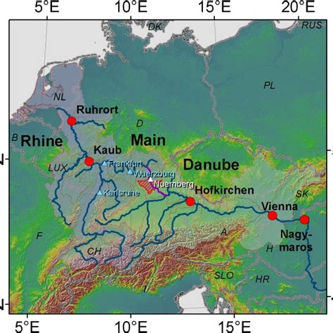 Rhine Danube River Map