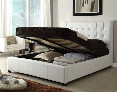 Stylish Leather Elite Platform Bed with Extra Storage Sterling Heights ...