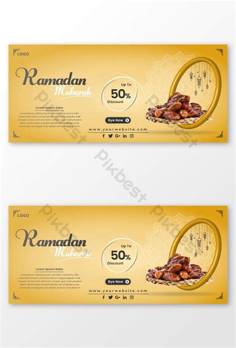 Ramadan Mubarak Dates Sale Facebook Cover Design Template | AI Free ...