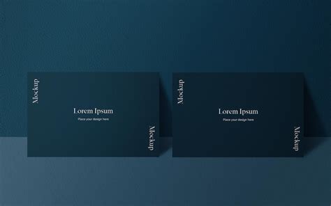 Premium PSD | Elegant blue business card psd mockup