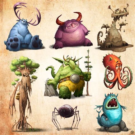 ArtStation - Monsters - character art, Tomek Larek | Cute monsters ...