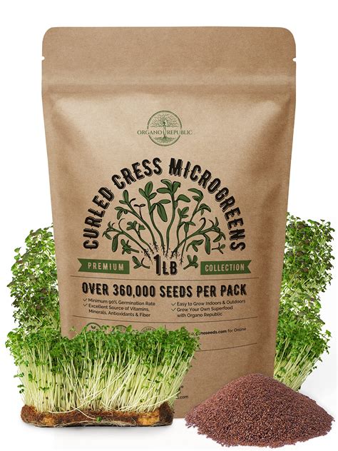 Buy Organo Republic Cress Sprouting & Microgreens - Non-GMO, Heirloom ...