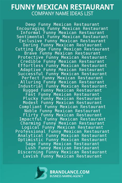 1300+ Funny Mexican Restaurant Name Ideas List Generator