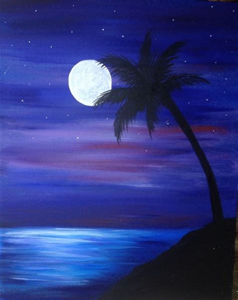 Painting Ideas Scenery Night - Go-images Web