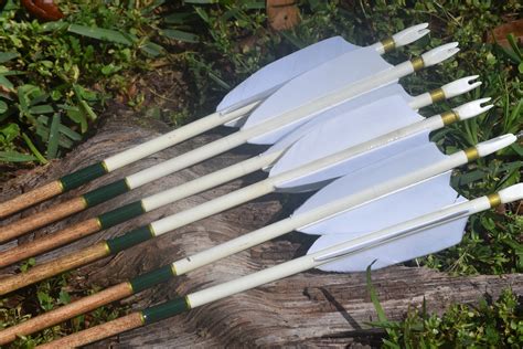 Archery arrows Traditional wood arrows with white dip and | Etsy