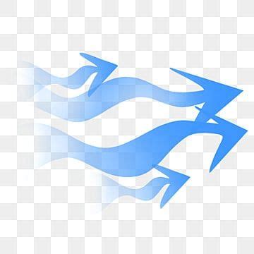 Wave Arrow Clipart PNG Images, Blue Wave Flow Gradient Arrow, Airflow ...