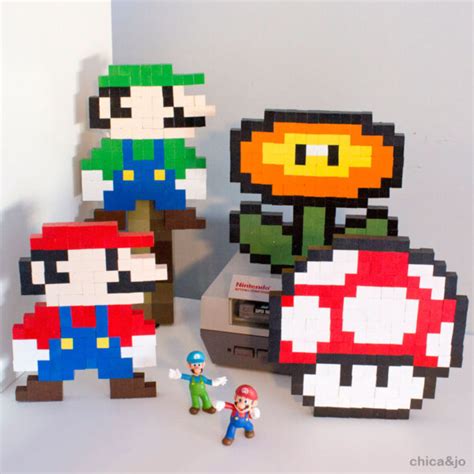 8-Bit Super Mario Brothers Pixel Art (Free Pattern) | Chica and Jo