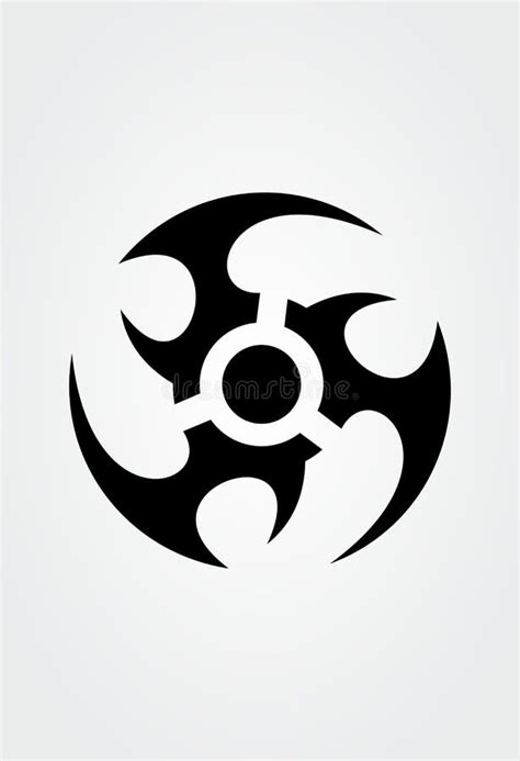 Shuriken Tatto Tribal Illustration Vector Art Stock Image ...