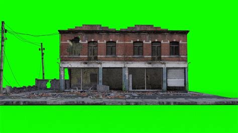 Old Building, Greenscreen, Lamp Post, City, Cities