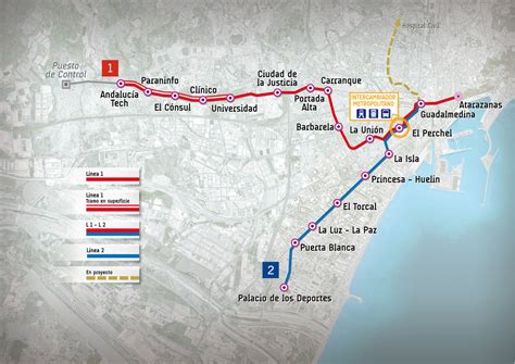 Plano de Metro Málaga 2024