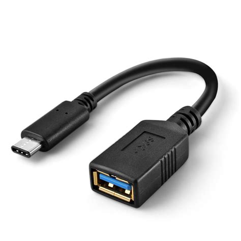 USB Type C (USB-C) to Type A (USB-A) Female Adapter Cable - SuperSpeed ...