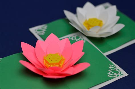 Mother's Day Lotus Flower Pop-Up Card Tutorial - Creative Pop Up Cards