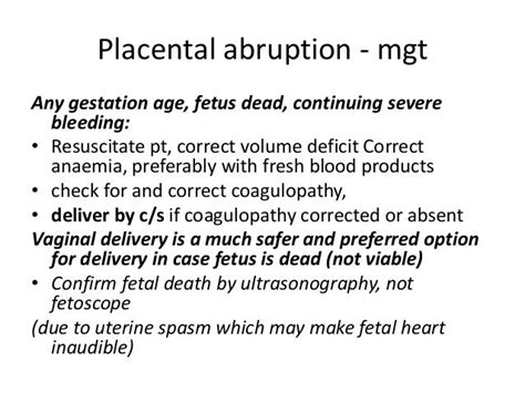 Antepartum hemorrhage