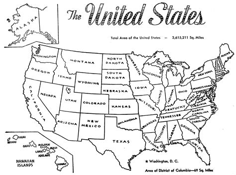 united states map black and white clipart - Clip Art Library