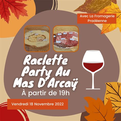 Réservation à la Raclette Party du 18 novembre 2022 - arcay.fr