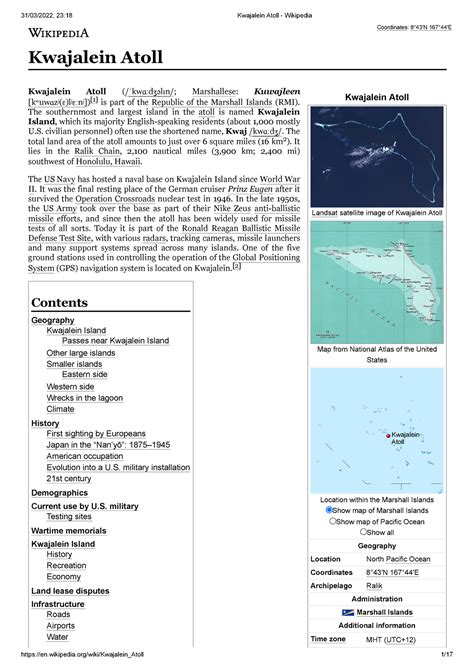 Kwajalein Atoll - SDSD - Kwajalein Atoll Landsat satellite image of ...