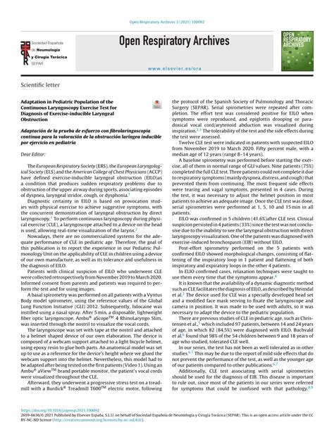 (PDF) Adaptation in Pediatric Population of the Continuous Laryngoscopy ...