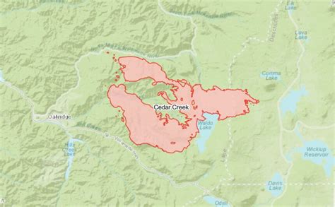 Cedar Creek Fire tops 74,000 acres, puts up tall pyrocumulus clouds ...