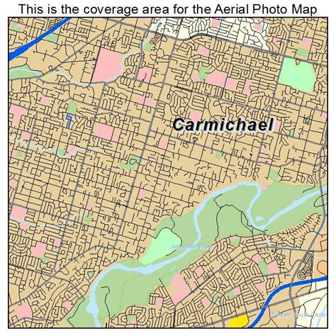 Aerial Photography Map of Carmichael, CA California