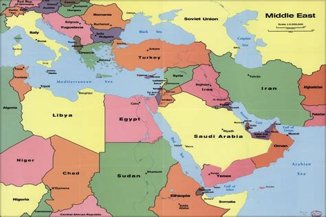 Poster, Many Sizes Available Cia Map of Middle East 1990 Iraq Iran ...