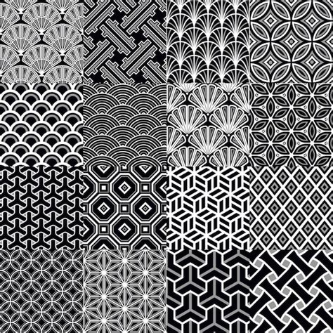 Free Vector | Japanese geometric seamless patterns