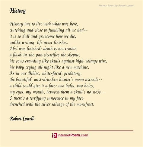 History Poem by Robert Lowell