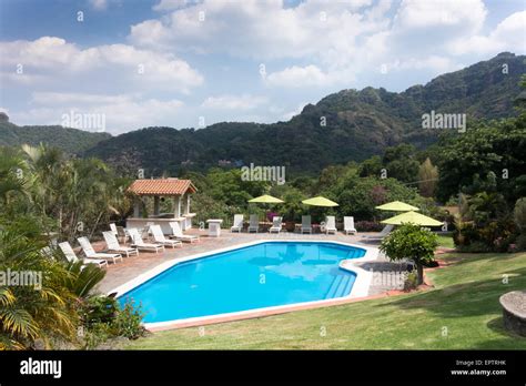 Swimming pool in a tourist resort, Mexico City, Mexico Stock Photo - Alamy