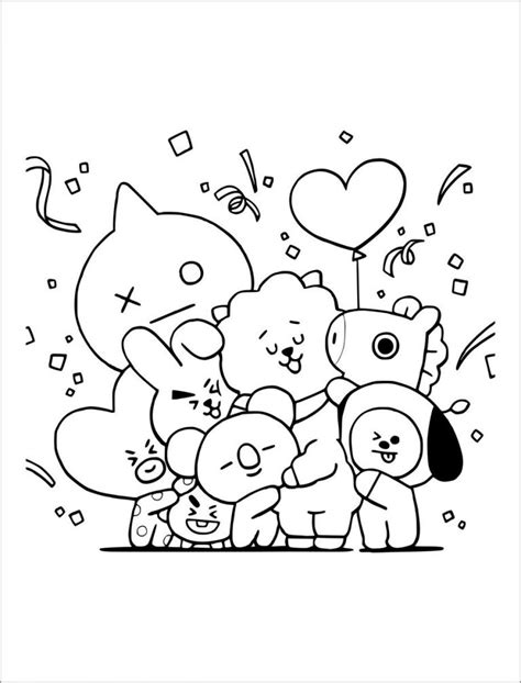 BT21 Coloring Pages - ColoringBay