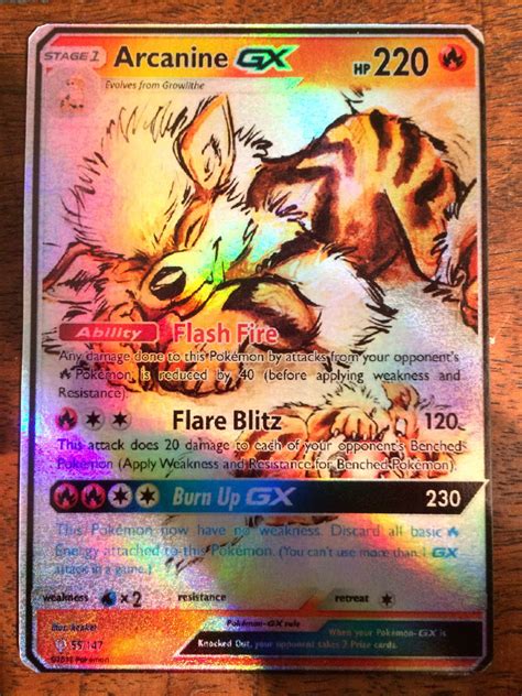 Arcanine gx ex orica pokemon custom card