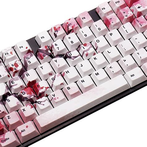 127 Keys Cherry Blossom Keycap Set OEM Profile PBT Five-sided ...