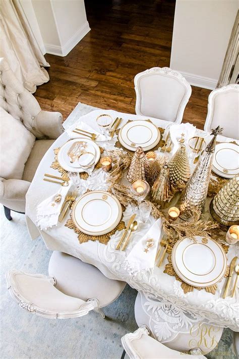 23+ White Gold Table Decor US - Hattie T. Diaz