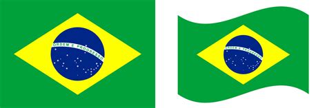 Brazil Flag. vector illustration. Brazil national flag set vector ...