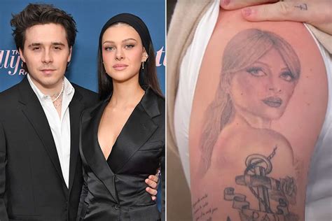 Brooklyn Peltz Beckham Shows Off Giant Tattoo of Wife Nicola's Face