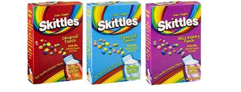 Skittles Zero Sugar Sugar Free Powdered Drink Mix (6 packets/box ...